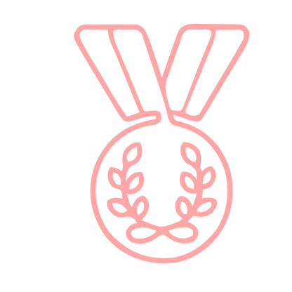 Monoline Medal Laurel Logo #ffa6a6