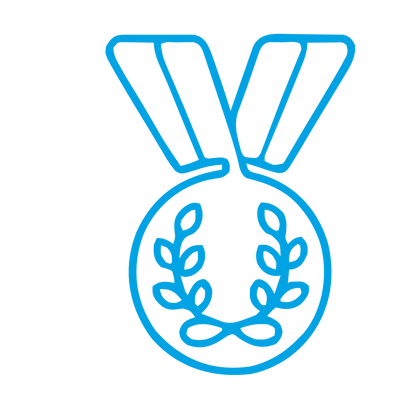 Monoline Medal Laurel Logo #00a3e4