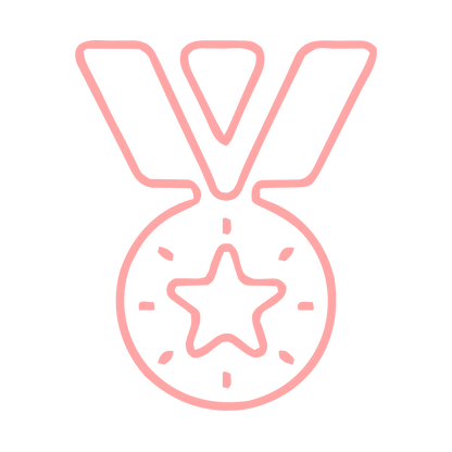 Monoline Medal Star Logo #ffa6a6