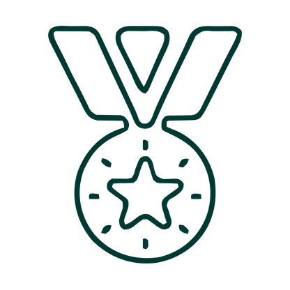 Monoline Medal Star Logo #003932