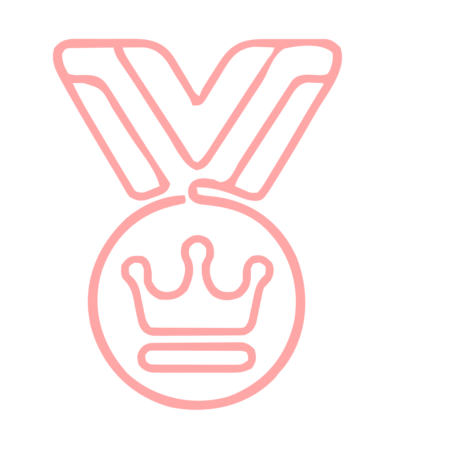 Crown Medal Logo #ffa6a6