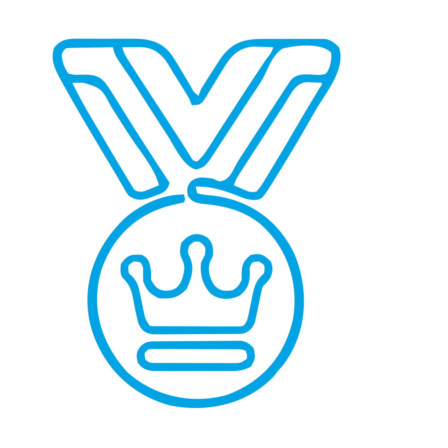 Crown Medal Logo #00a3e4