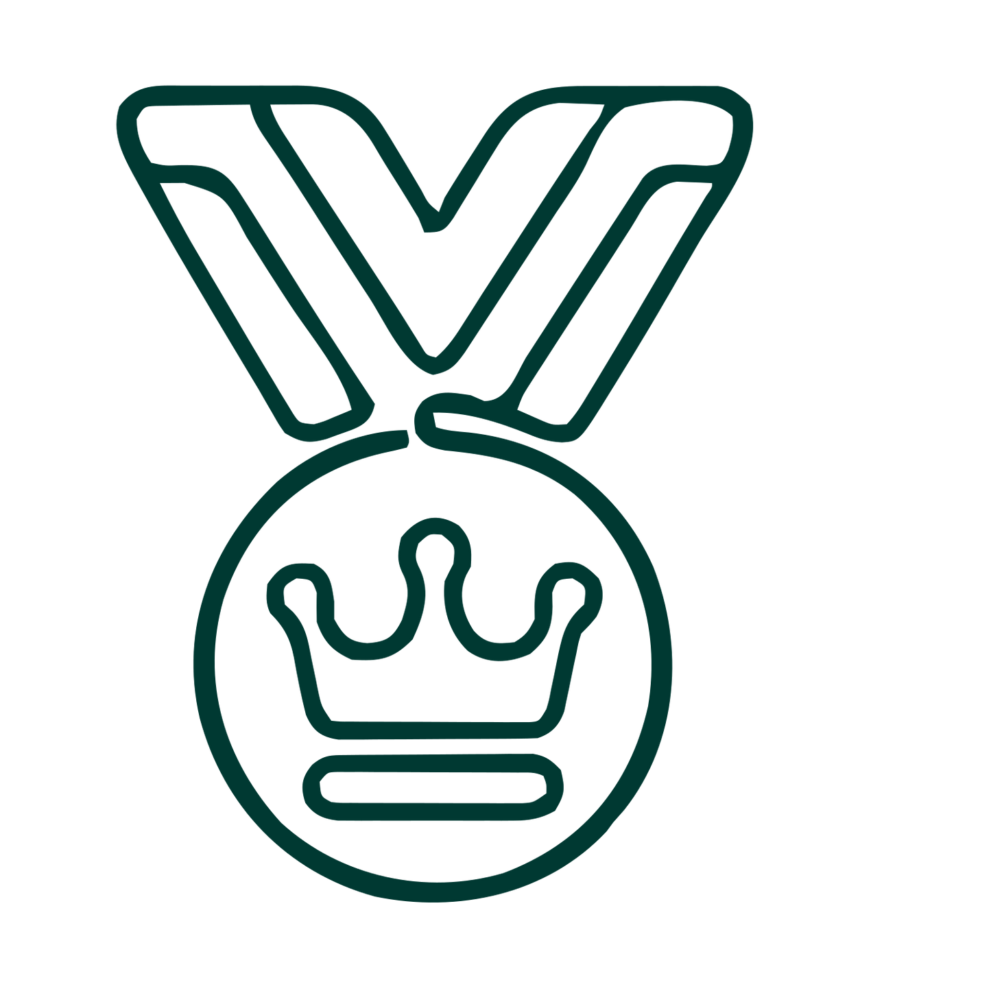 Crown Medal Logo #003932