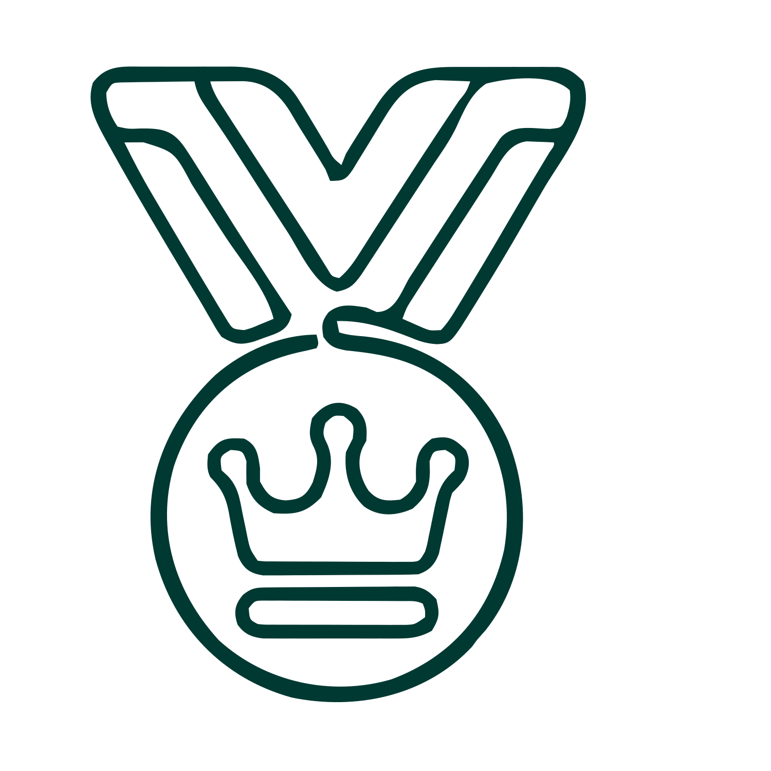Crown Medal Logo #003932