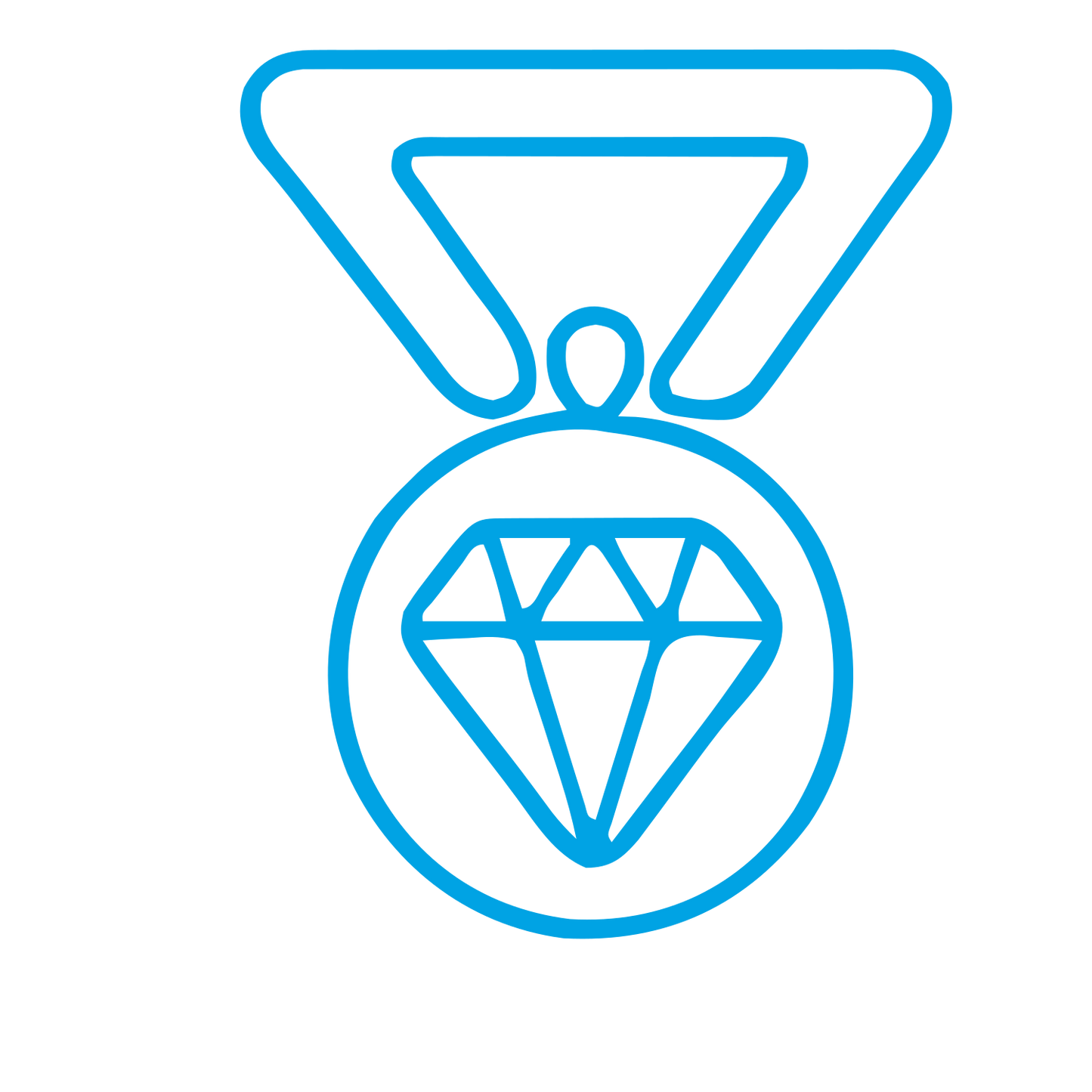Diamond Medal Logo #00a3e4