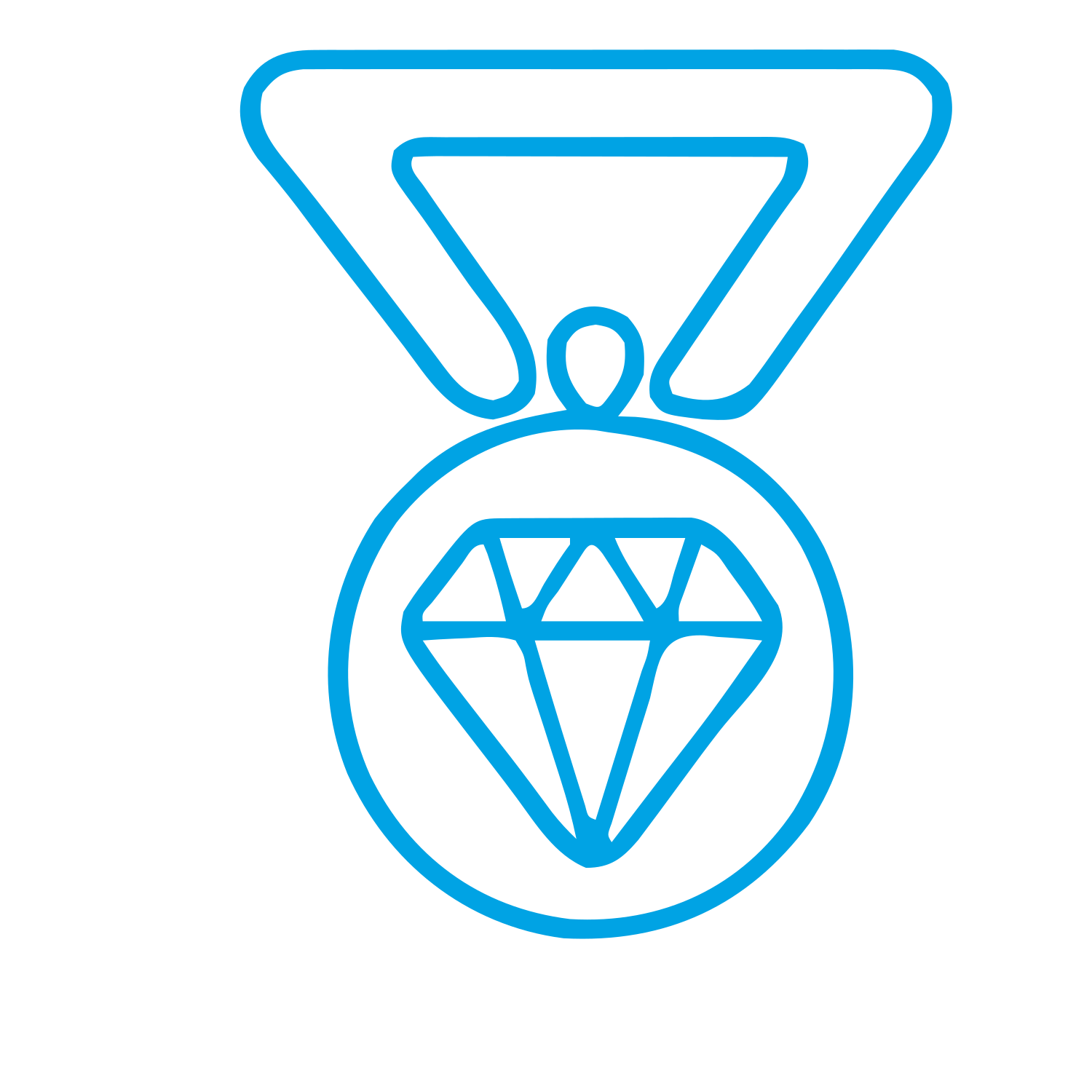 Diamond Medal Logo #00a3e4