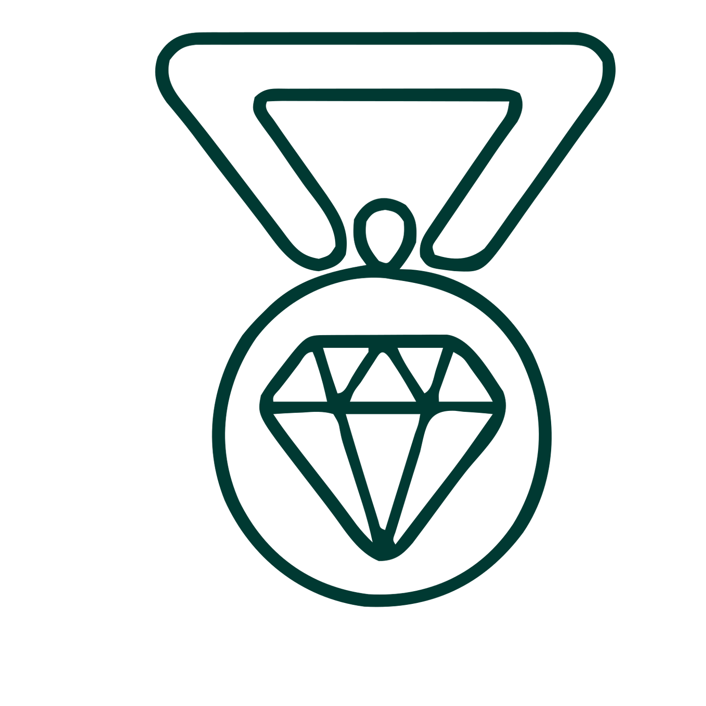 Diamond Medal Logo #003932