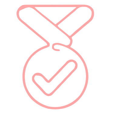 Monoline Medal Checkmark Logo #ffa6a6