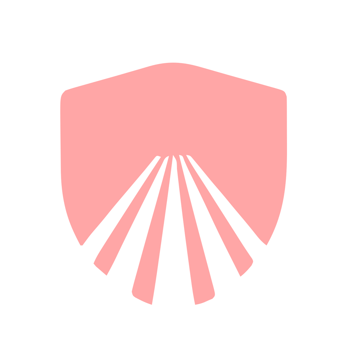 Shield Rays Track Logo #ffa6a6