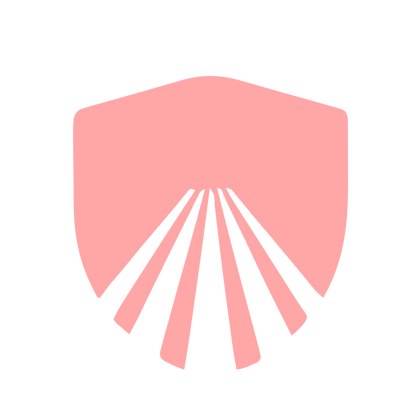 Shield Rays Track Logo #ffa6a6