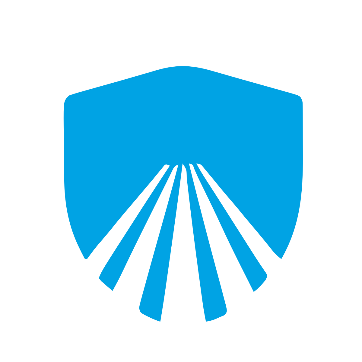 Shield Rays Track Logo #00a3e4