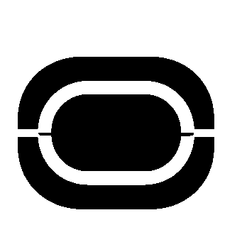 Oval Track Negative Space Logo