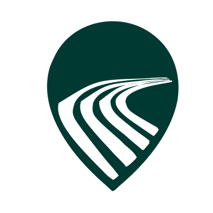 Road Track Map Pin Logo #003932