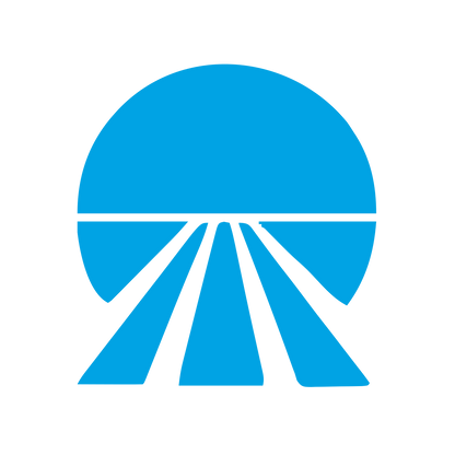 Sunrise Track Perspective Logo #00a3e4