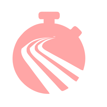 Stopwatch Road Track Logo #ffa6a6