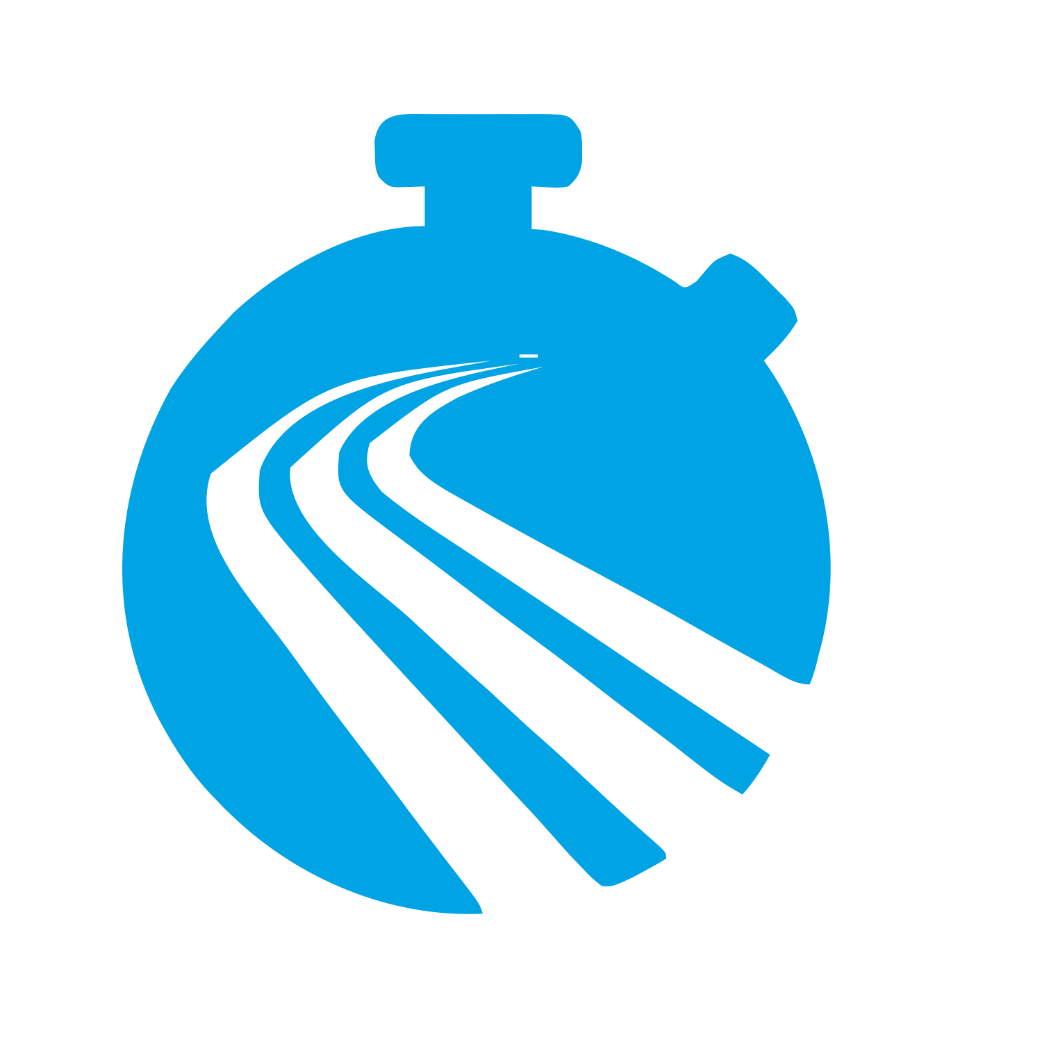 Stopwatch Road Track Logo #00a3e4