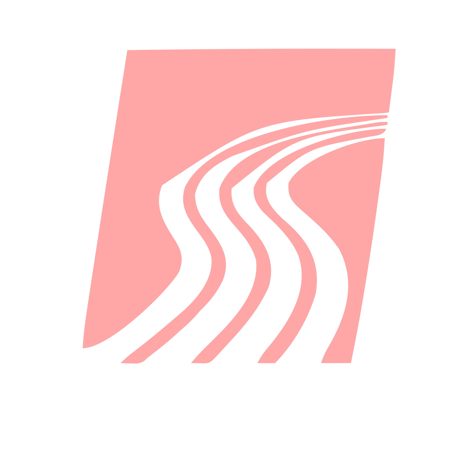 Winding Road Negative Space Logo #ffa6a6