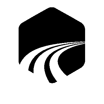 Road Tracks Hexagon Logo