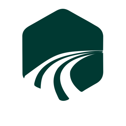 Road Tracks Hexagon Logo #003932