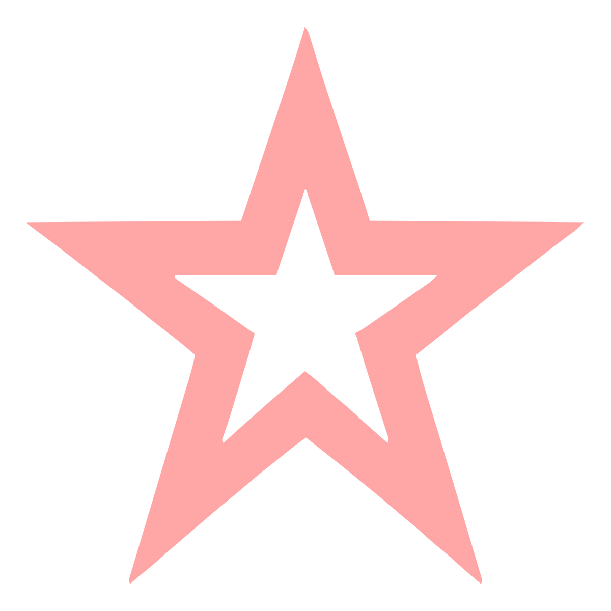 Bold Outline Star Logo #ffa6a6