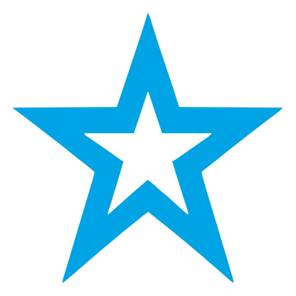 Bold Outline Star Logo #00a3e4
