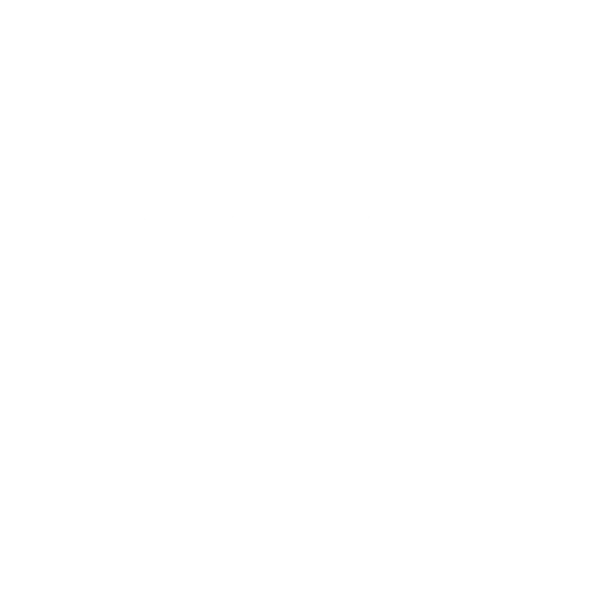 Bold Outline Star Logo #ffffff