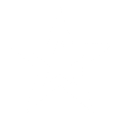 Bold Outline Star Logo #ffffff