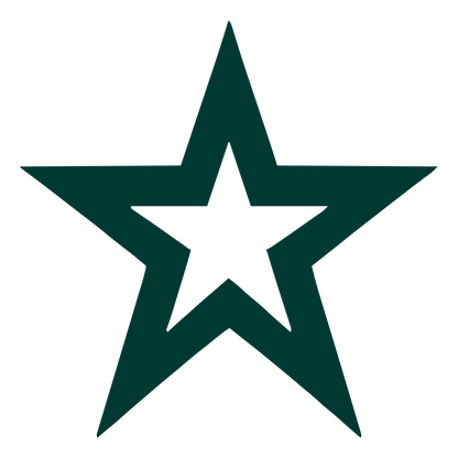 Bold Outline Star Logo #003932