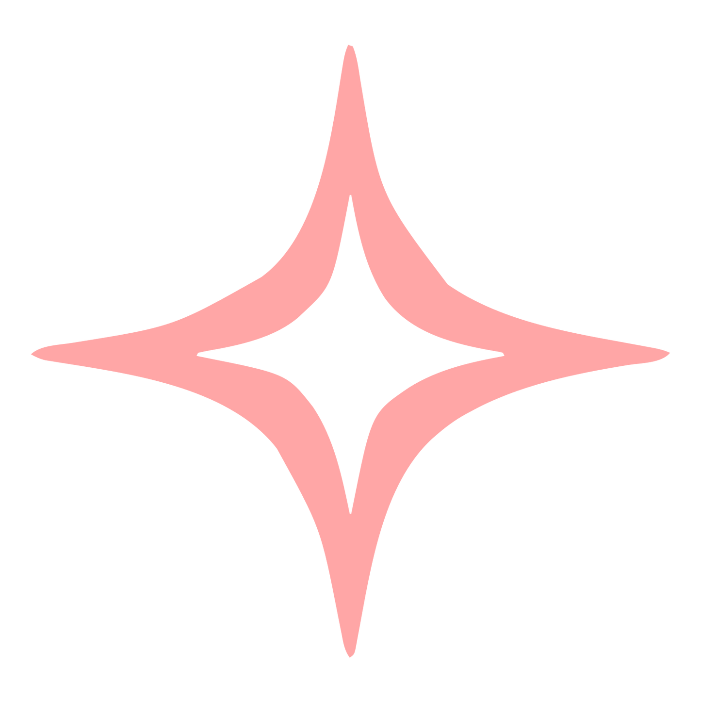 Four Point Star Logo #ffa6a6