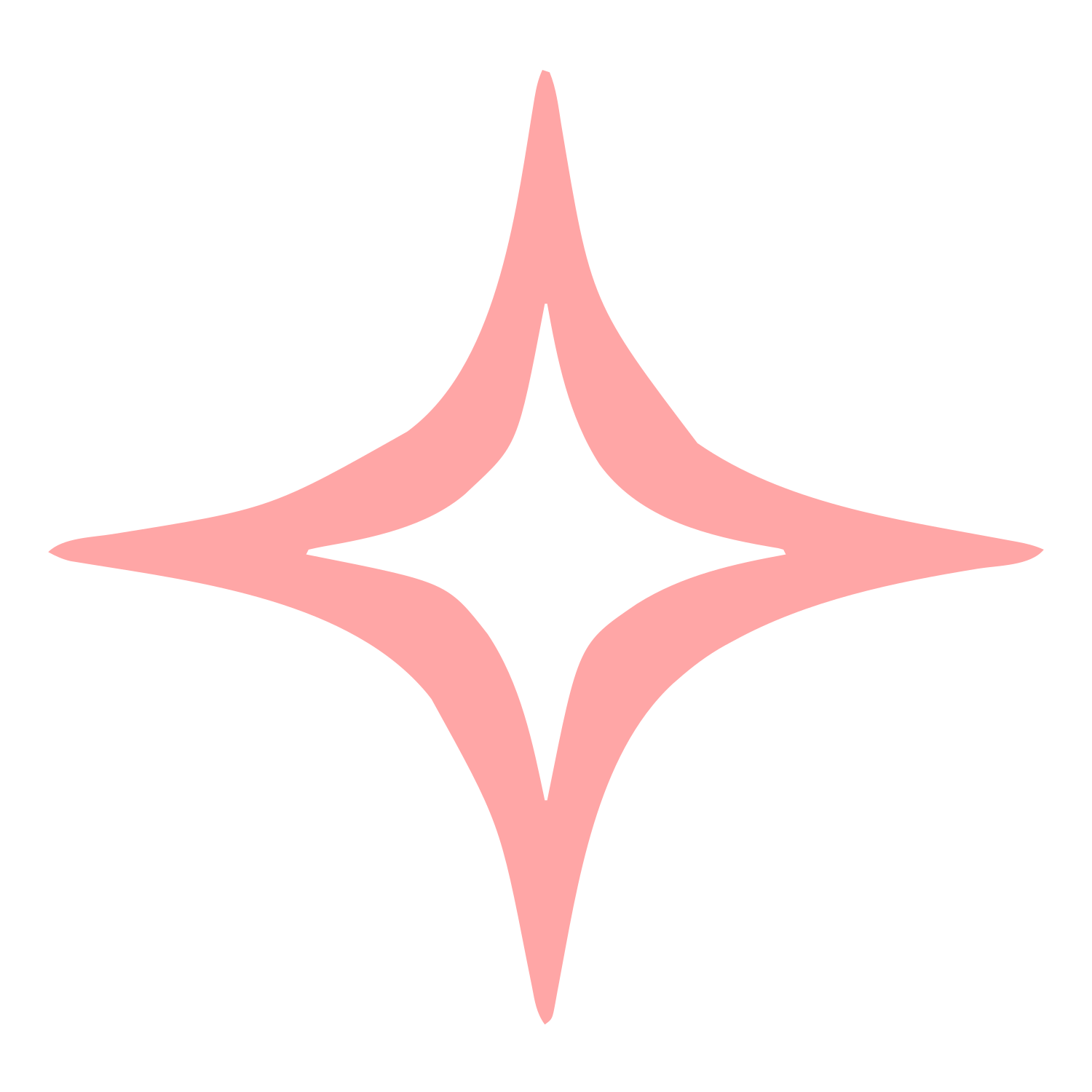 Four Point Star Logo #ffa6a6