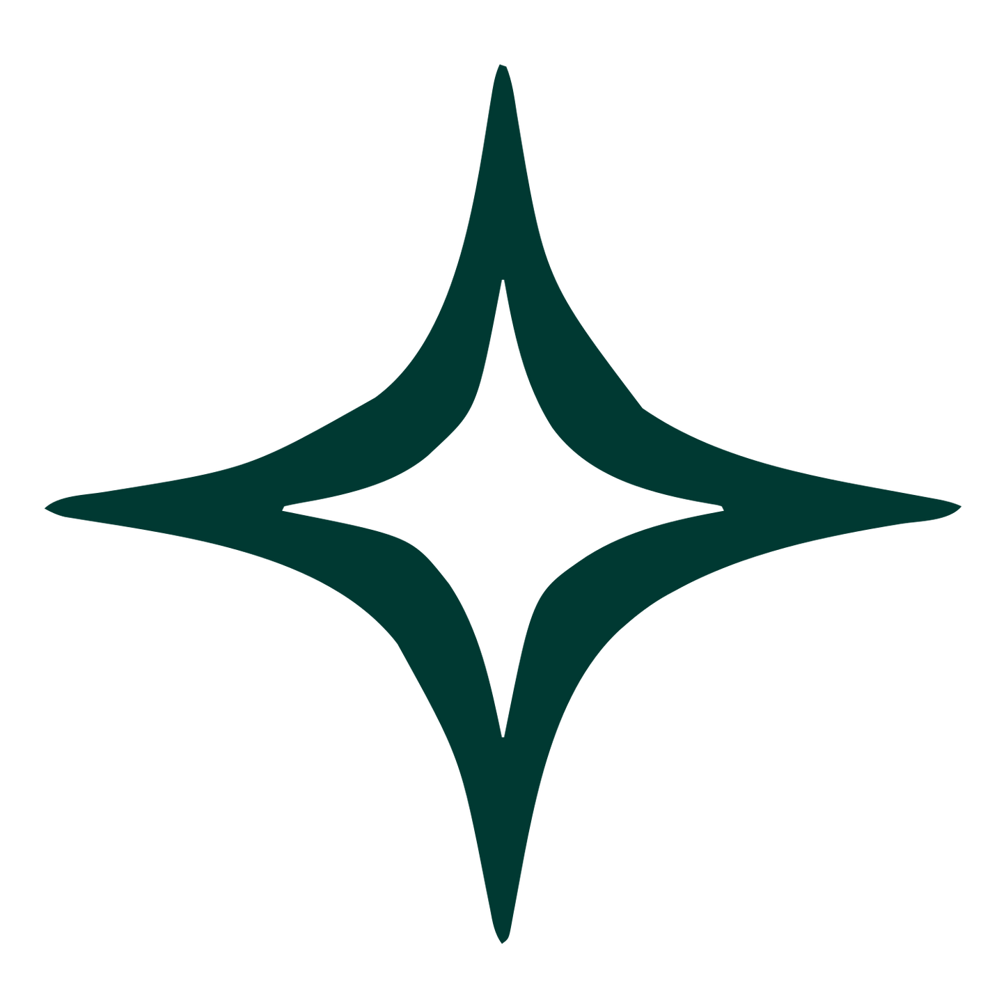Four Point Star Logo #003932