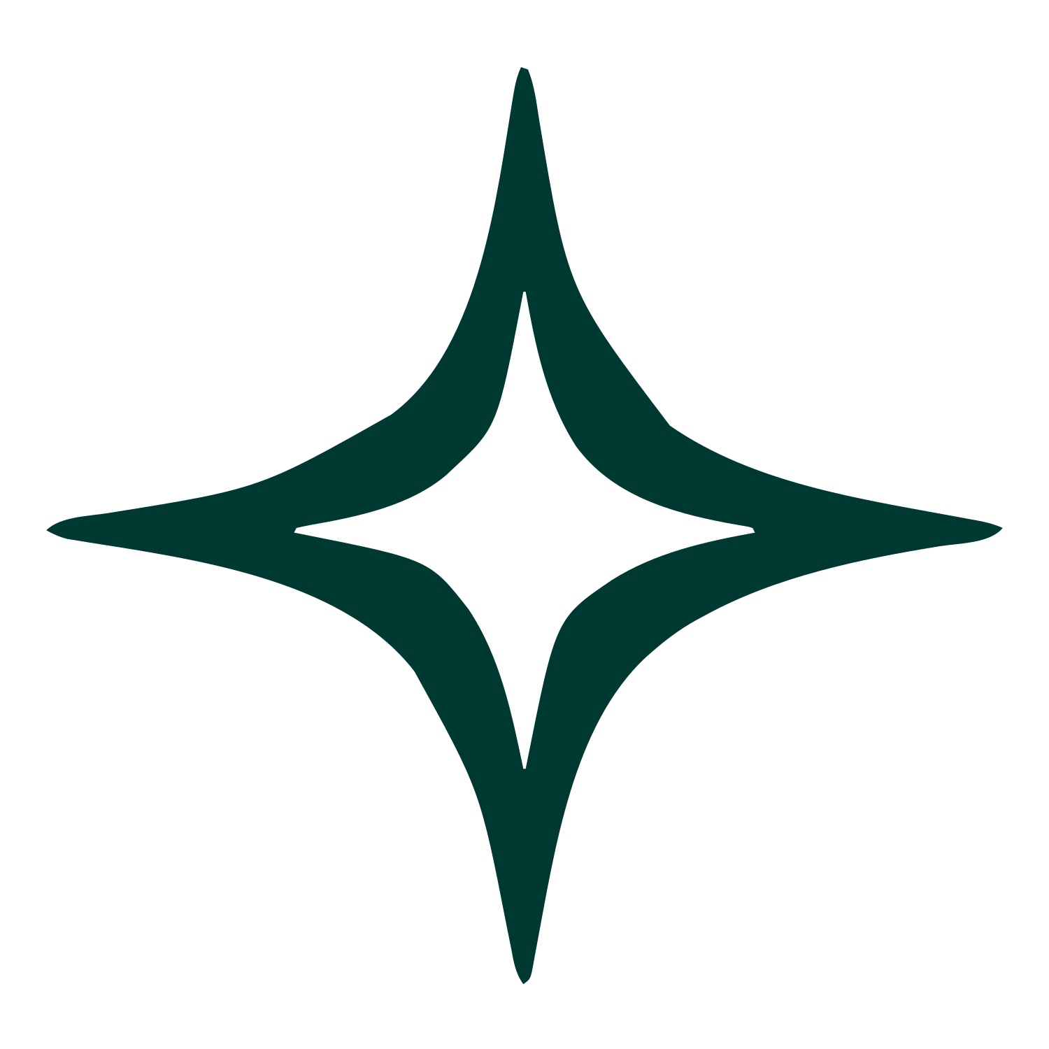 Four Point Star Logo #003932