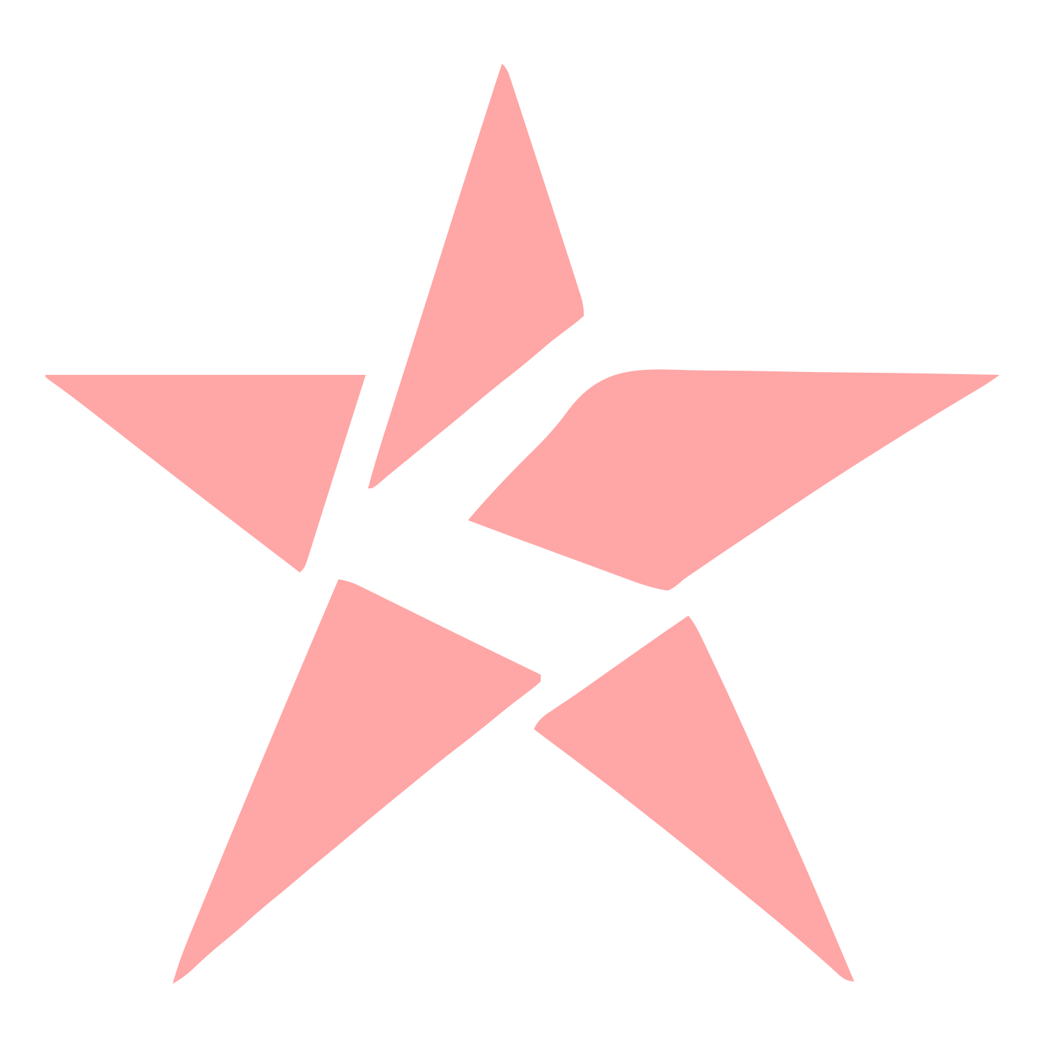 Fragmented Star Bold Logo #ffa6a6