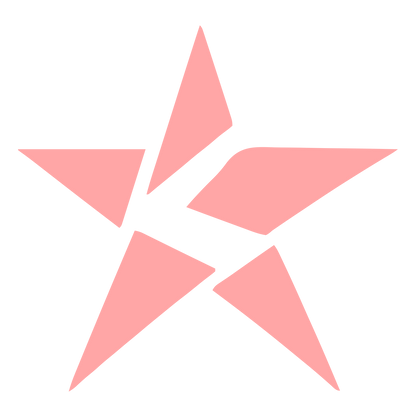 Fragmented Star Bold Logo #ffa6a6