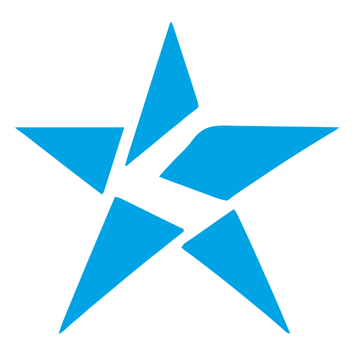 Fragmented Star Bold Logo #00a3e4