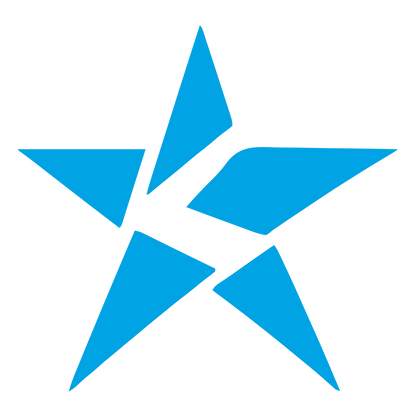 Fragmented Star Bold Logo #00a3e4
