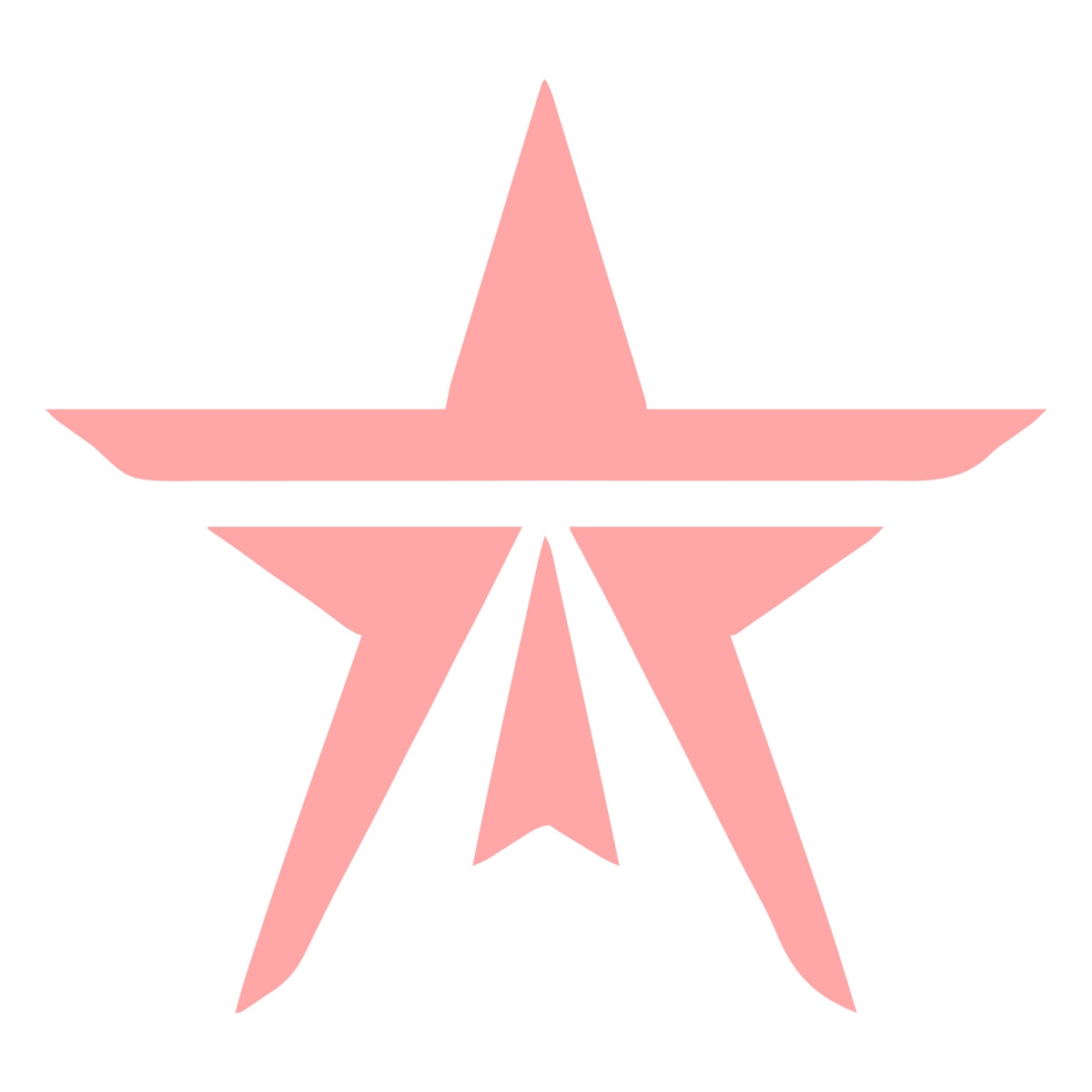 Bold Geometric Star Logo #ffa6a6