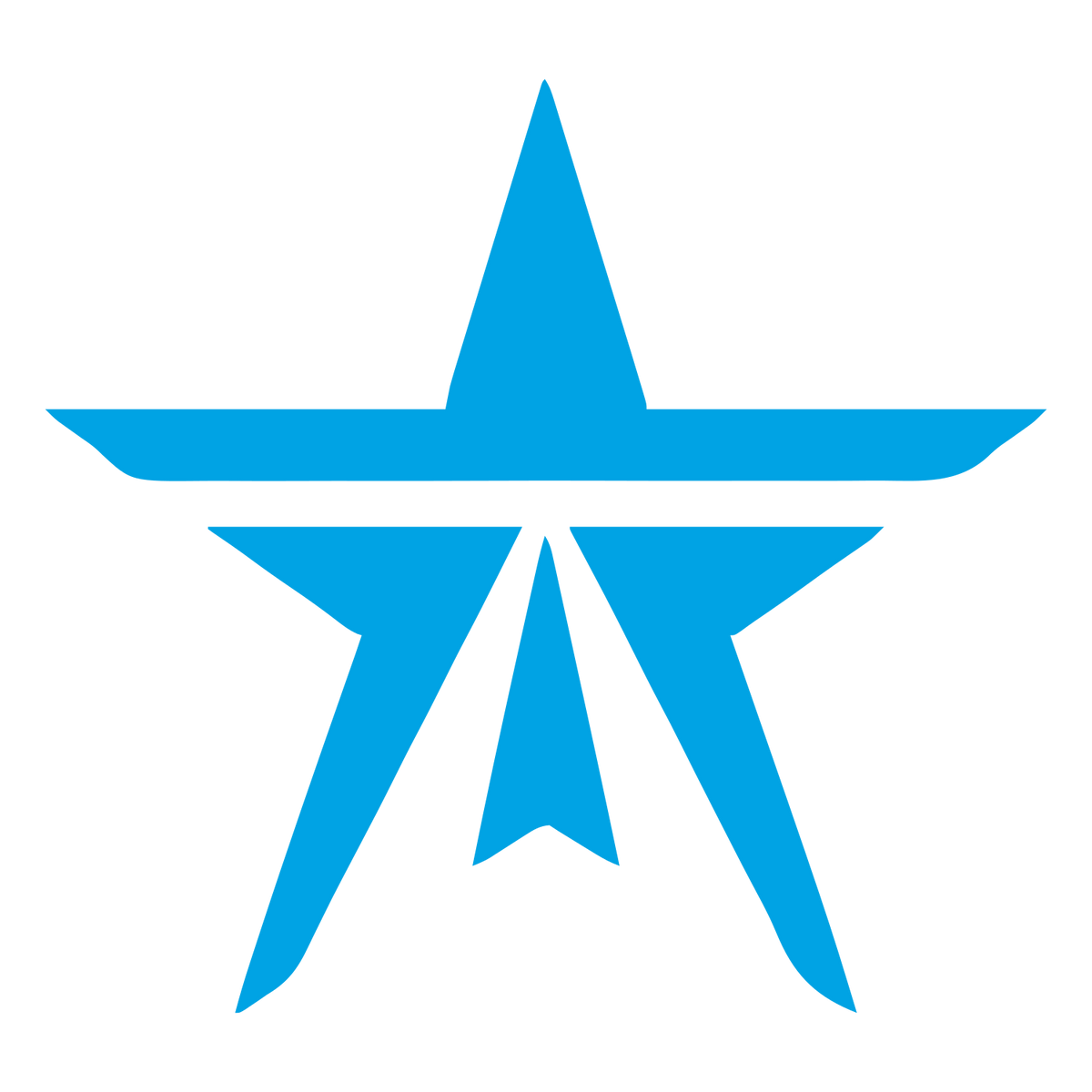 Bold Geometric Star Logo #00a3e4