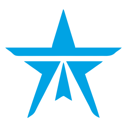 Bold Geometric Star Logo #00a3e4