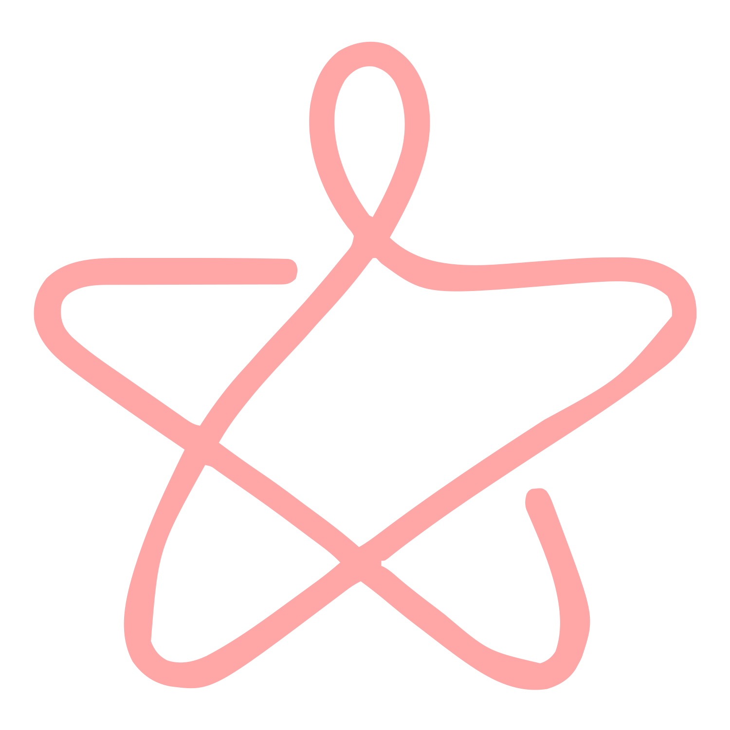Monoline Star Loop Logo #ffa6a6
