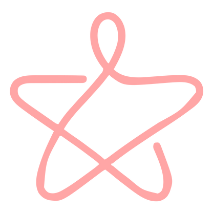 Monoline Star Loop Logo #ffa6a6
