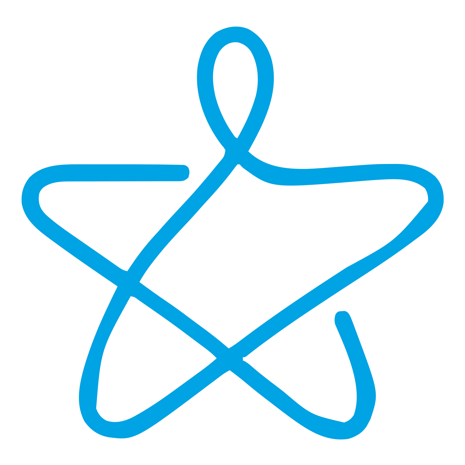 Monoline Star Loop Logo #00a3e4