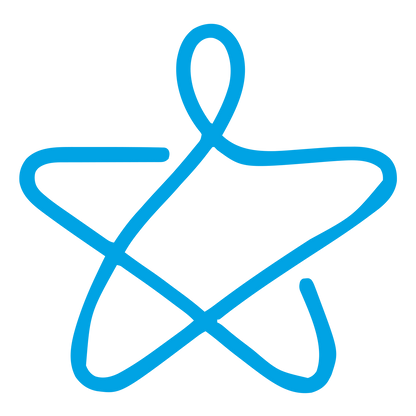 Monoline Star Loop Logo #00a3e4