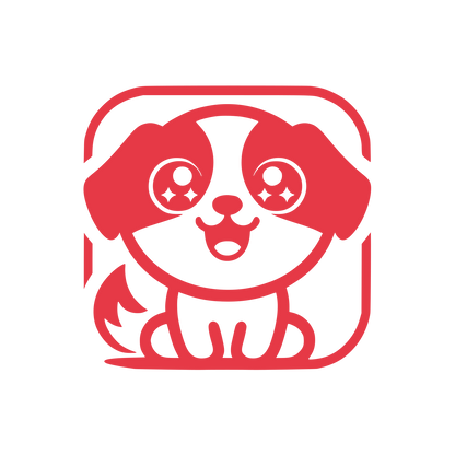 Cartoon Dog Logo #E63946