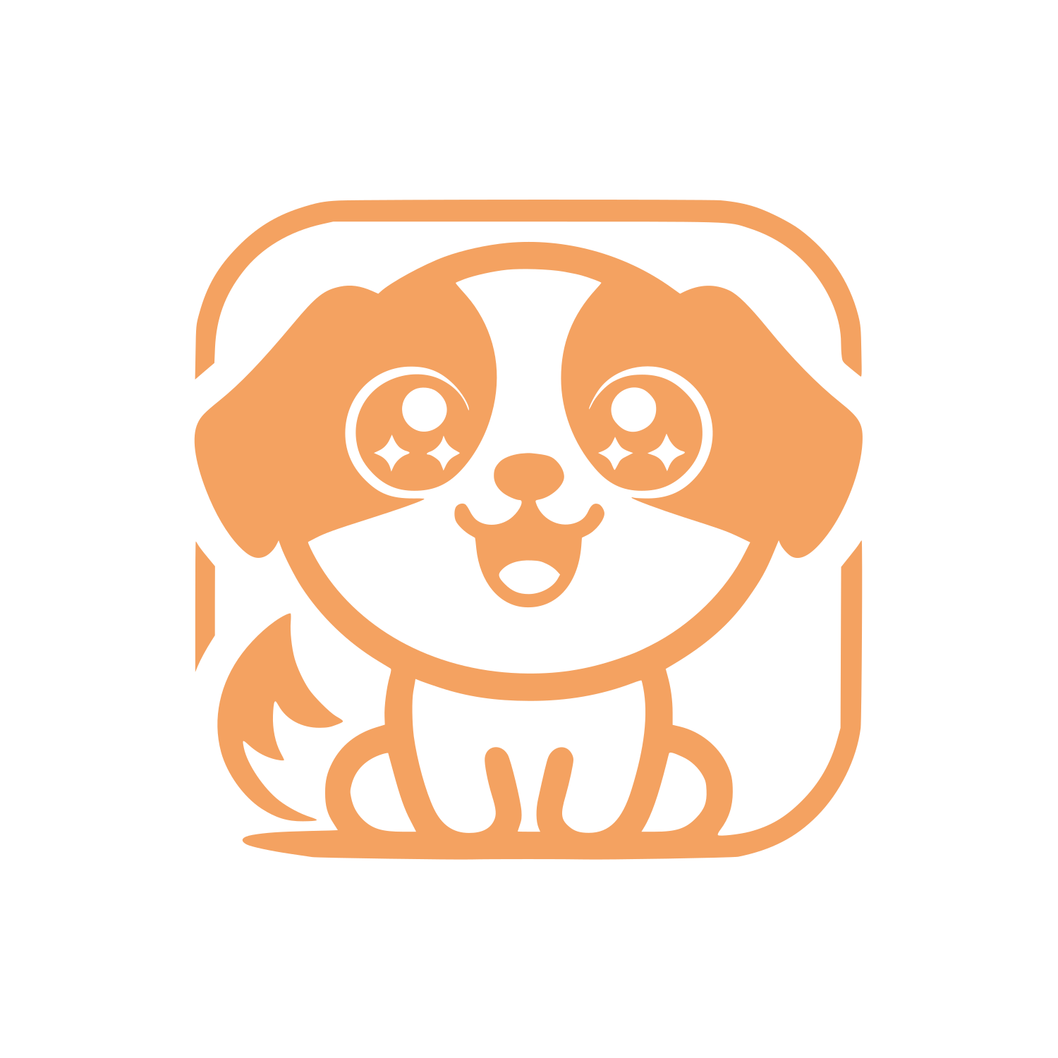 Cartoon Dog Logo #F4A261