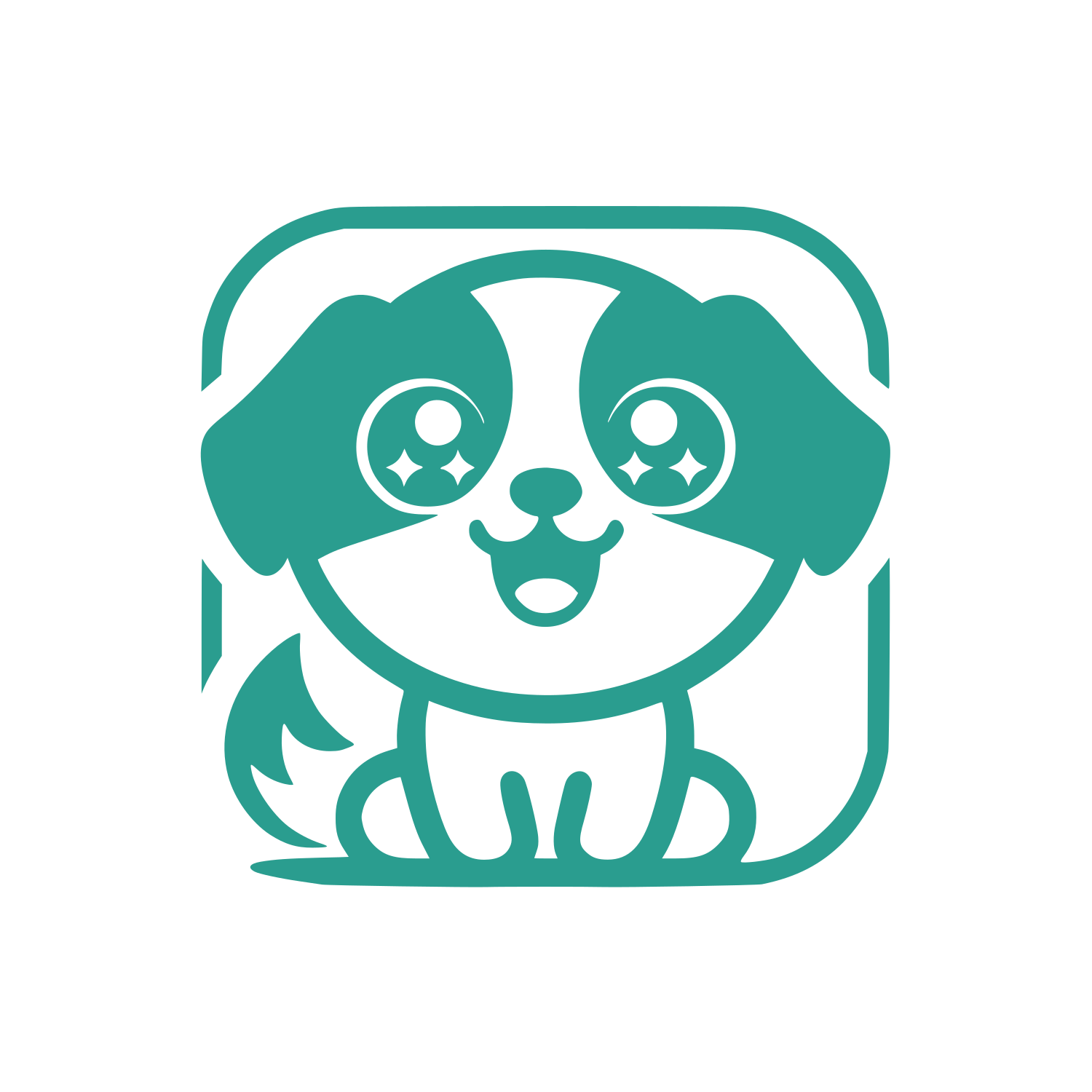 Cartoon Dog Logo #2A9D8F