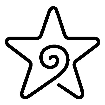 Monoline Star Swirl Logo