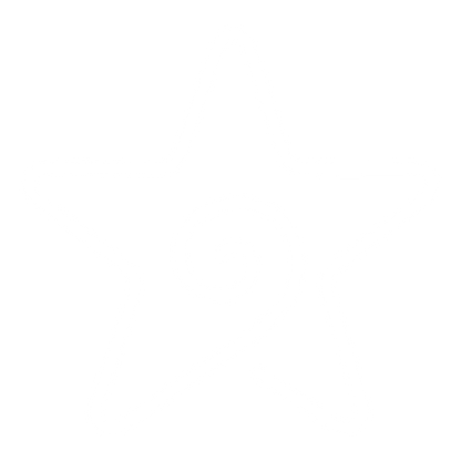 Monoline Star Swirl Logo #ffffff
