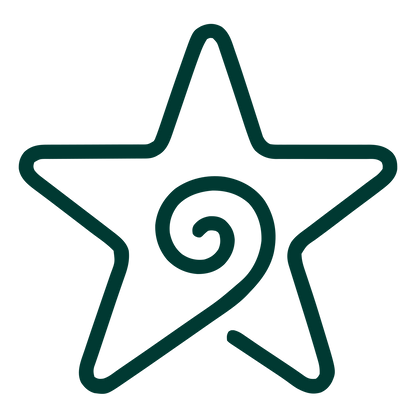 Monoline Star Swirl Logo #003932