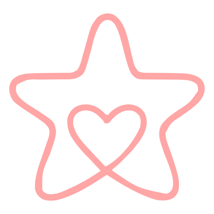 Star Heart Monoline Logo #ffa6a6
